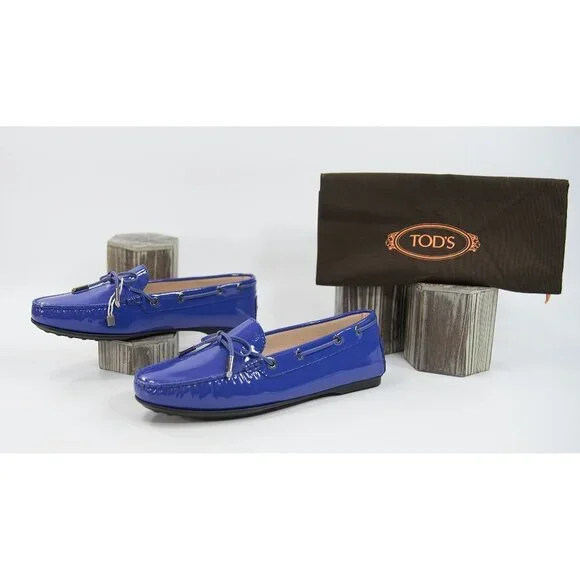 Tod's Gomma Lu Laccetto Patent Leather Moccasins - Picture 1 of 9